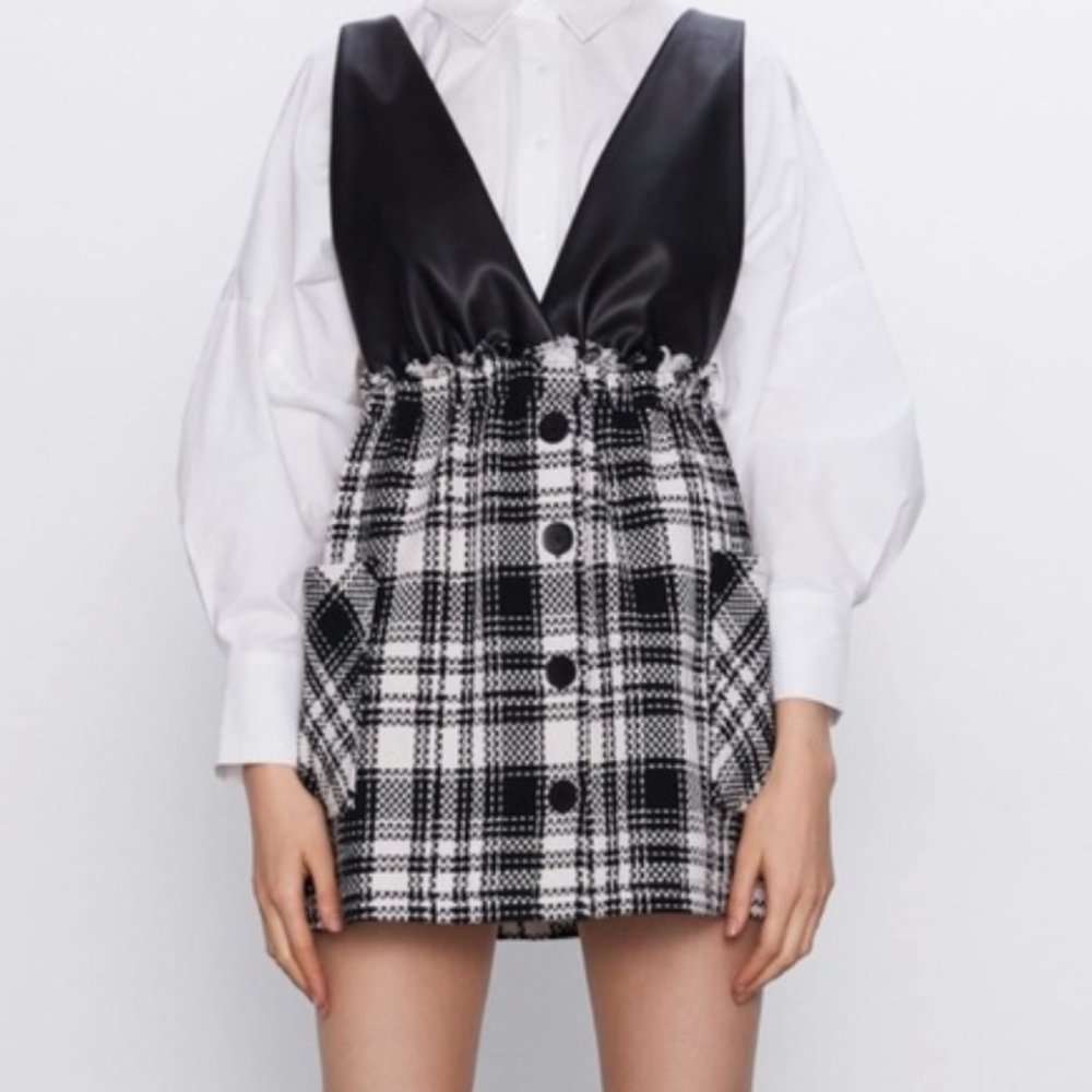 Zara Plaid Tweed Dress